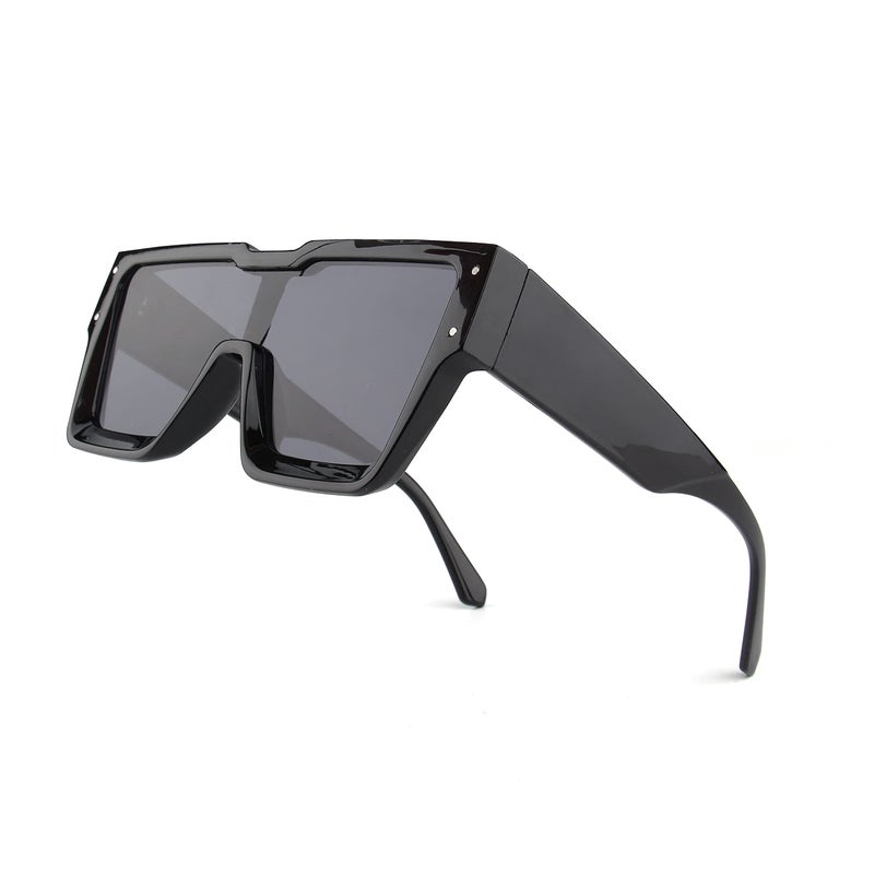 KENBO Oversized Sunglasses for Women Men Trendy Square Sun Glasses One Piece Lens Big Sunglasses - Image 1