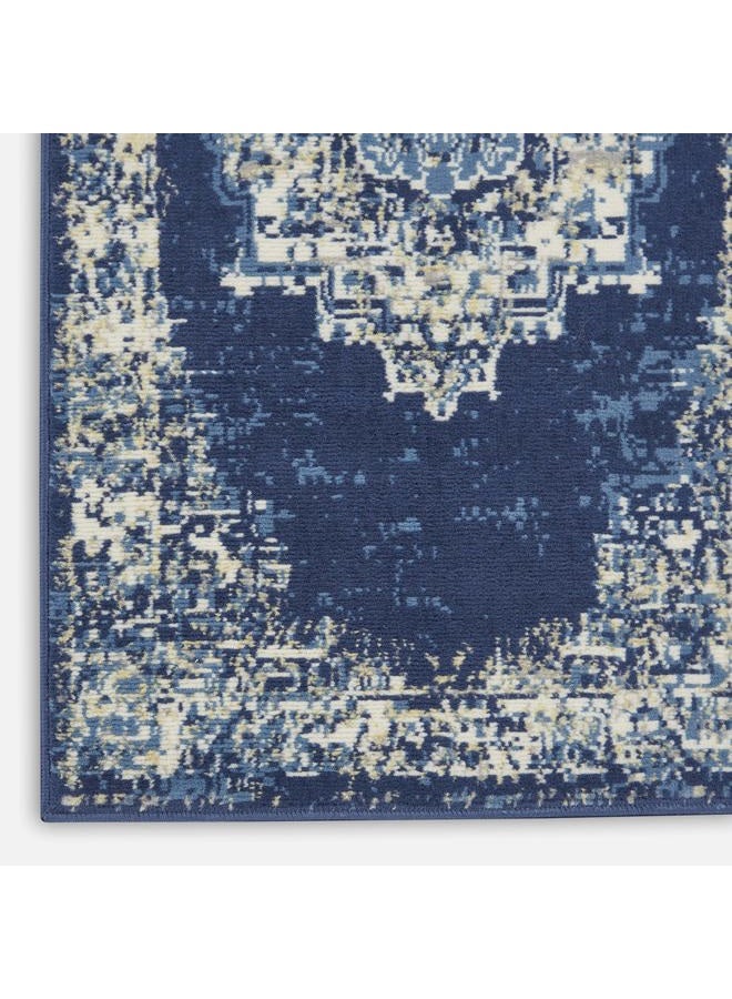 Nourison Grafix Persian Navy Blue 2'3" x 10' Area Rug, Easy Cleaning, Non Shedding, Bedroom, Living Room, Dining Room, Kitchen - Image 5