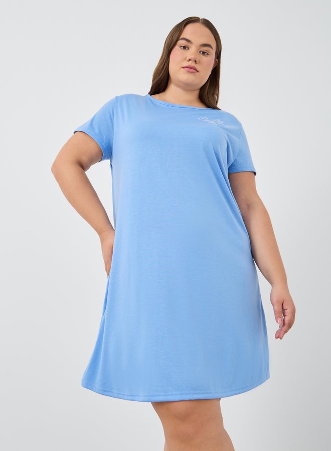 Styli Graphic Print Short Sleeve Sleep T-Shirt - Image 3