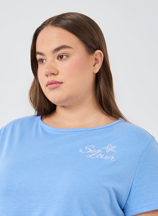 Styli Graphic Print Short Sleeve Sleep T-Shirt - Image 4