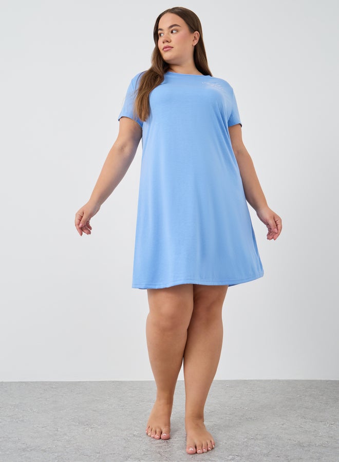 Styli Graphic Print Short Sleeve Sleep T-Shirt - Image 2