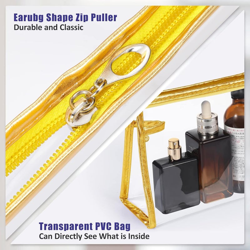 pvc transparent three-dimensional waterproof zipper bag, travel cosmetic bag, toilet bag (21 pieces) - Image 3