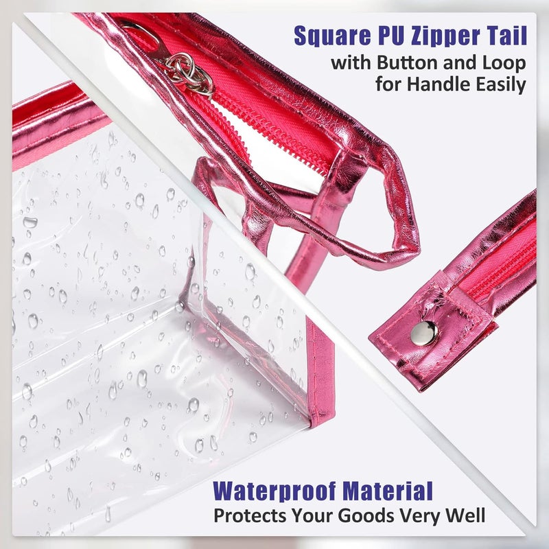pvc transparent three-dimensional waterproof zipper bag, travel cosmetic bag, toilet bag (21 pieces) - Image 4