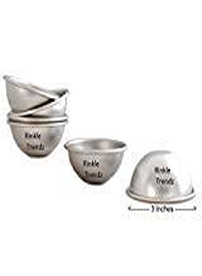 RINKLE TRENDZ Aluminium Half Round Cake Mould/Cake Pan - 3D Mould - Set of 6 Pieces, Size 3Inches - Image 2