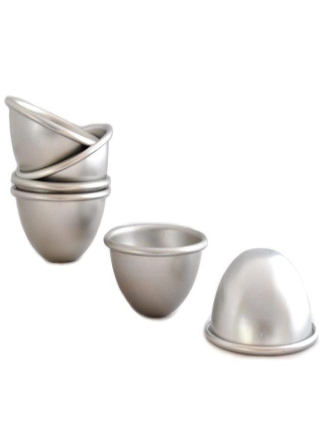RINKLE TRENDZ Aluminium Half Round Cake Mould/Cake Pan - 3D Mould - Set of 6 Pieces, Size 3Inches - Image 1
