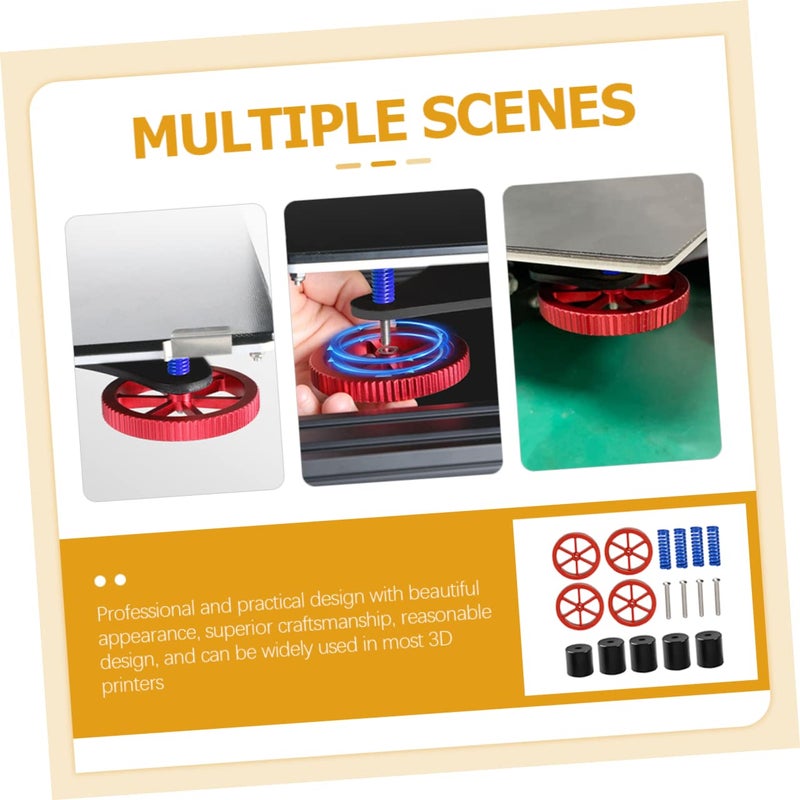 Printer Heatbed Leveling Kit with Hand Nuts Springs Silicone for Accurate Bed Leveling - Image 3