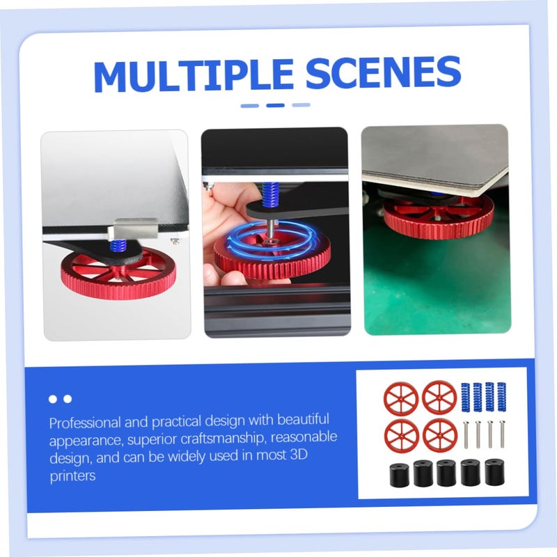 Printer Heatbed Leveling Kit with Hand Nuts Springs Silicone for Accurate Bed Leveling - Image 5