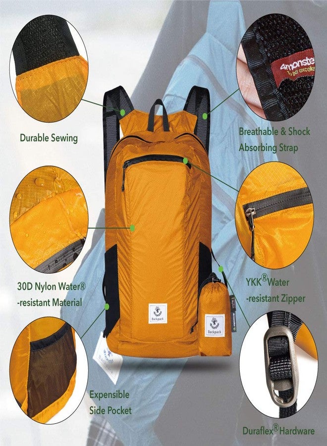 4Monster Hiking Daypack,Water Resistant Lightweight Packable Backpack for Travel Camping Outdoor (Blue, 24L) - Image 2