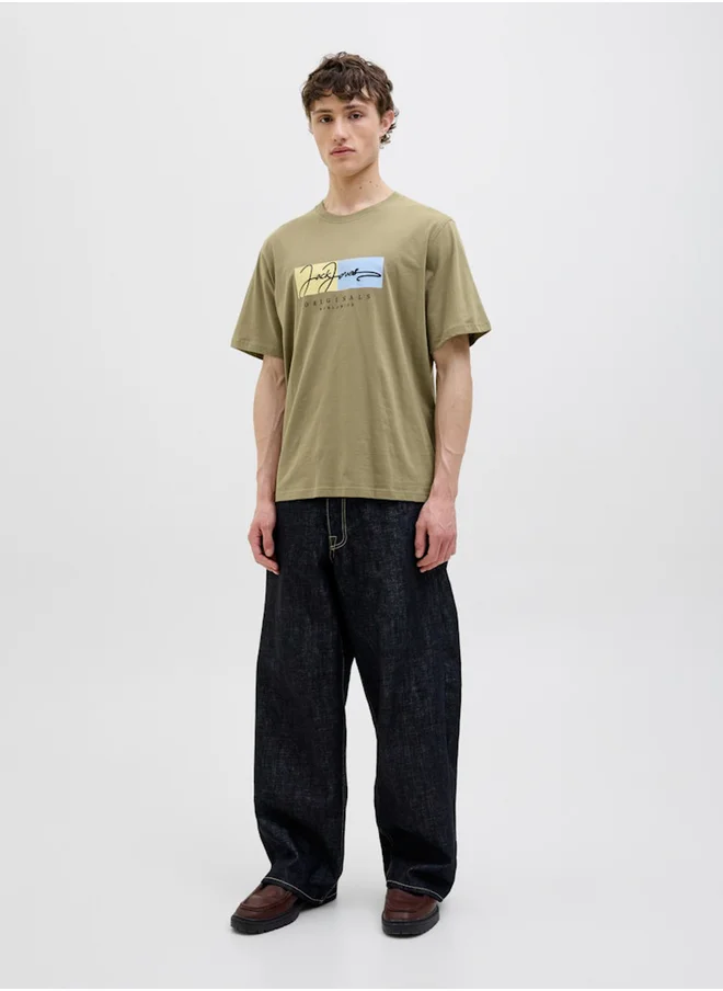 JACK & JONES Graphic Print Round Neck T-Shirt