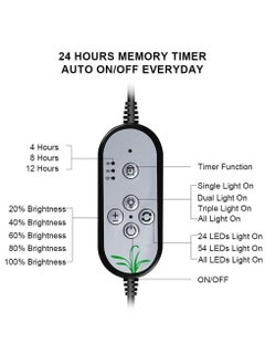 CMGTYYD Grow Light LED Lamp, Full Spectrum Plant Grow Lights with Timer Auto On/Off, Plant Lamp Clip-on Desk with 5-Levels Dimmable, Adjustable Plant Light for Various Plants  - Image 4
