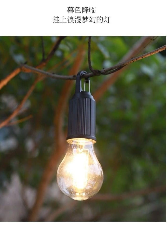 Rechargeable LED Camping Lamp - Portable Tent Light with Hook | Dimmable, 3 Modes, Type-C Charging & IPX8 Waterproof Emergency Light - Image 2