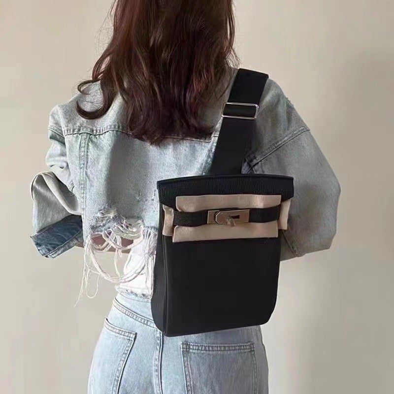 Genuine Leather Chest Bag H Brand Unisex Bag Togo First Layer Cowhide Hac a Dos Kelly Shoulder Crossbody Bag Large Capacity - Image 2