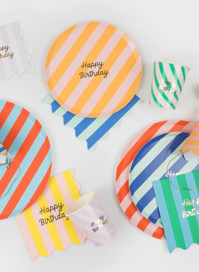 ميري ميري مناديل عيد ميلاد سعيدة مخططة صغيرة - Image 2