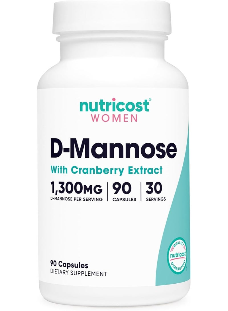 د-مانوز مع مستخلص التوت البري للنساء ١٣٠٠ ملغ ٩٠ كبسولة - Image 1