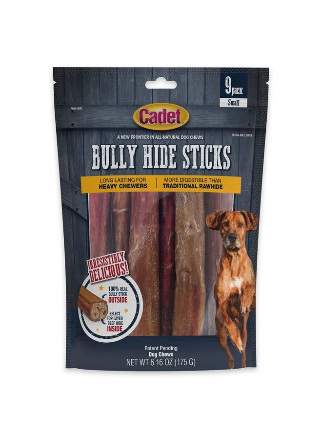 كاديت أعواد جلد البقر للكلاب الصغيرة - فطيرة لحم بقري طبيعية بالكامل، عالية البروتين، قليلة الدهون، طويلة الأمد، خالية من الحبوب والجلد الخام للكلاب التي تمضغ بقوة، صغيرة (9 قطع) - Image 1
