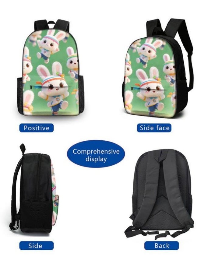 Bright Li Fire Unlock the new fashion of childish fun! Three-piece set of bags, cartoon elements for children and teenagers (students, children, friends' outings, mountain climbing, schooling, etc. can be used) - 43  - Image 3