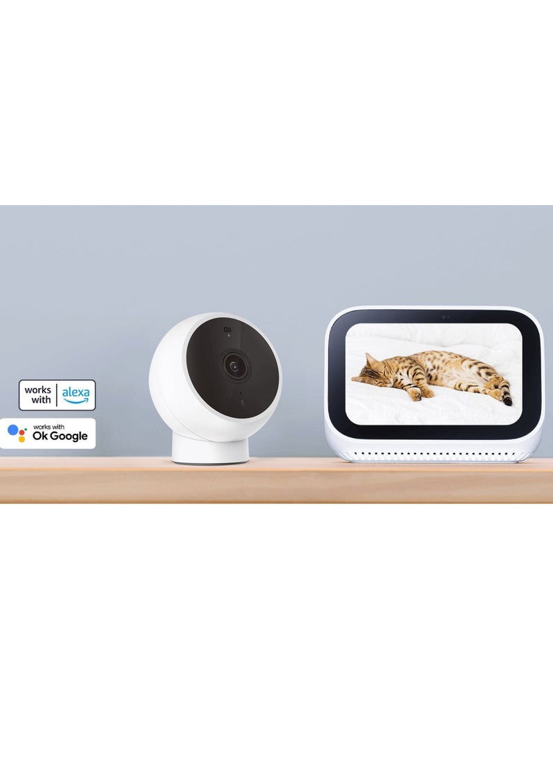 Xiaomi - XIAOMI Mi Camera 2K (Magnetic Mount) 180° rotating magnetic mount |Infrared night vision | Two-way voice calls | Motion detection- White - Image 1