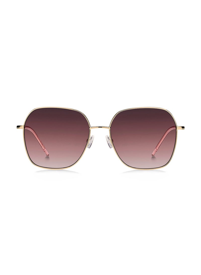 HUGO BOSS - نظارة شمسية مربعة للحماية من الأشعة فوق البنفسجية للنساء - Boss 1532/S Rose Gold 58 - مقاس العدسة: 58 ملم - Image 1