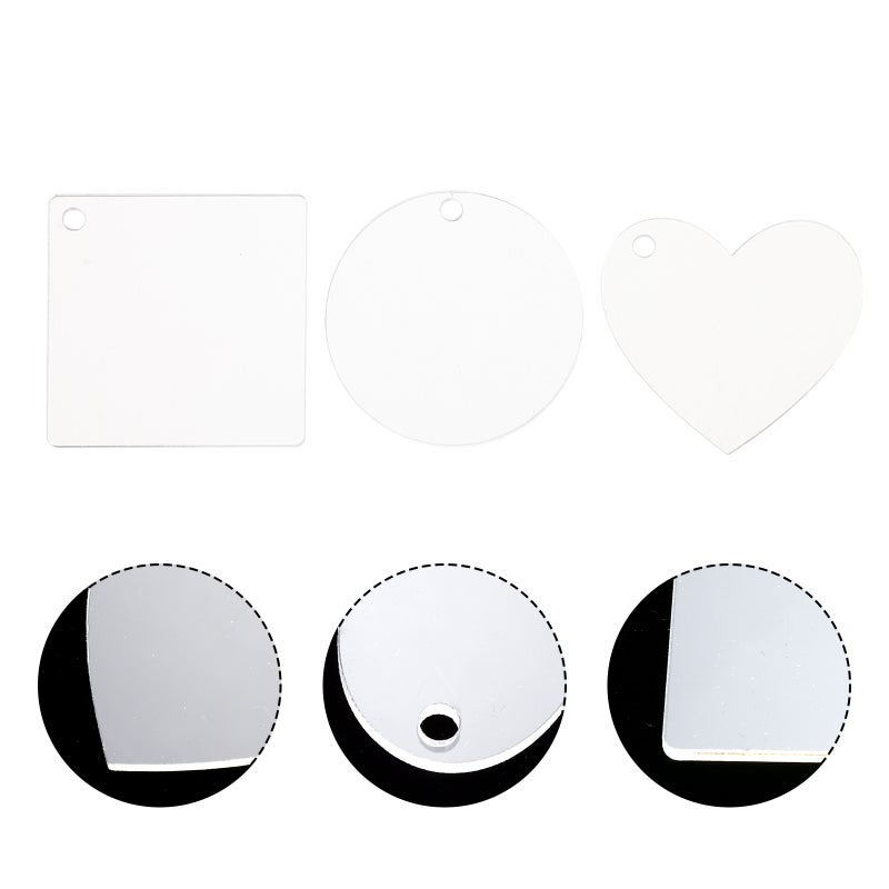 100pcs Blank Keychains Key Chain Key Pendant Key Decorations - Image 2