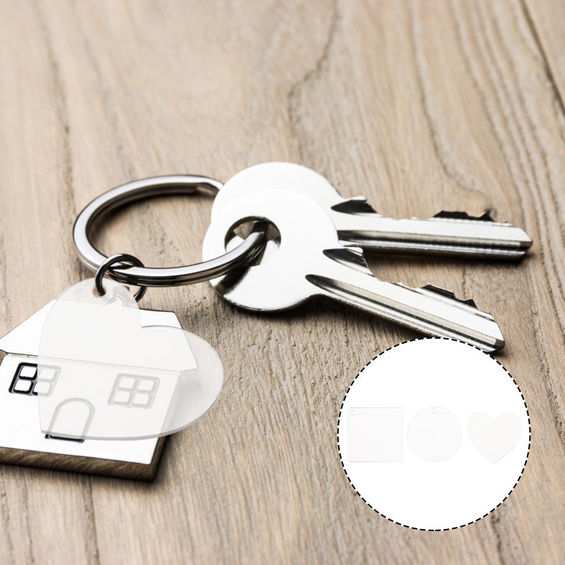 100pcs Blank Keychains Key Chain Key Pendant Key Decorations - Image 1