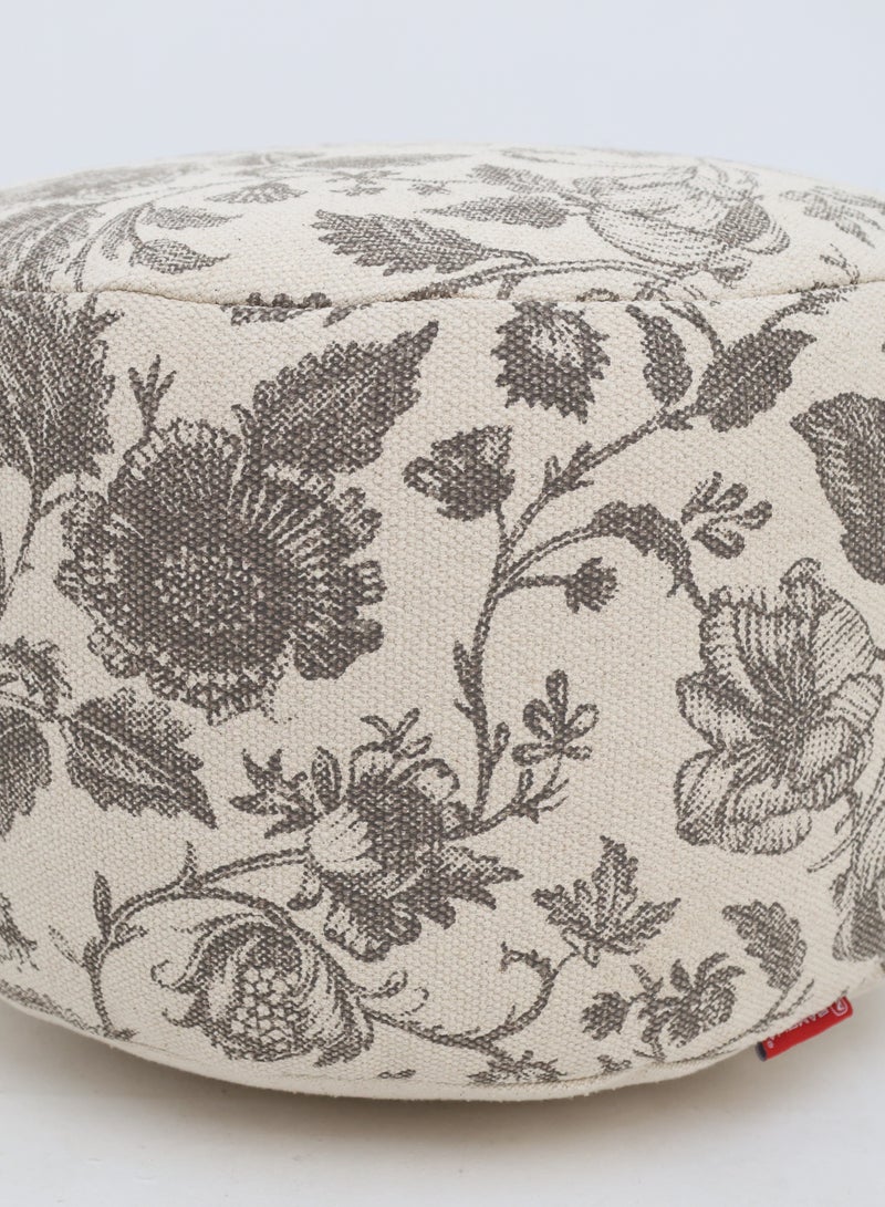 Ramsha Hand Made grey Color Decor Pouf – PF-177 (50x50x30cm)  - Image 2