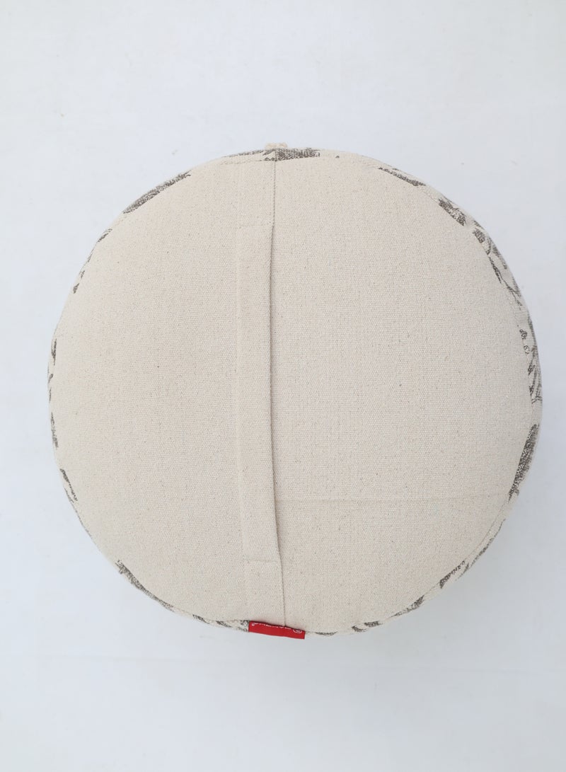 Ramsha Hand Made grey Color Decor Pouf – PF-177 (50x50x30cm)  - Image 5