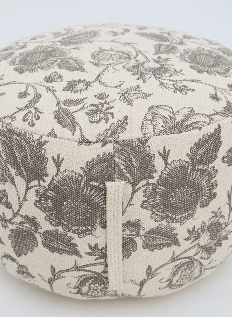 Ramsha Hand Made grey Color Decor Pouf – PF-177 (50x50x30cm)  - Image 4