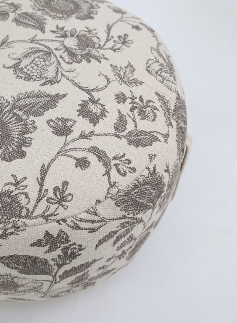 Ramsha Hand Made grey Color Decor Pouf – PF-177 (50x50x30cm)  - Image 3