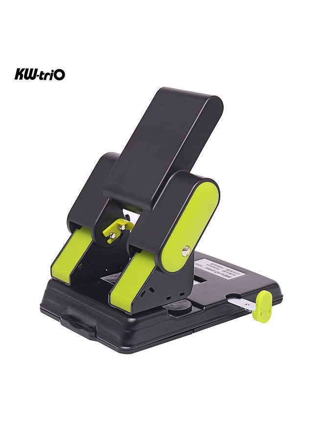 Kw-trio 2-Hole Paper Punch Handheld Metal Hole Puncher Adjustable Hole Distance 70mm/80mm 70 Sheet Capacity 6mm for A4/ A3 / A5/ A6 / B4 / B5 / B6 / B7 Notebook Scrapbook Diary Planner  - Image 5