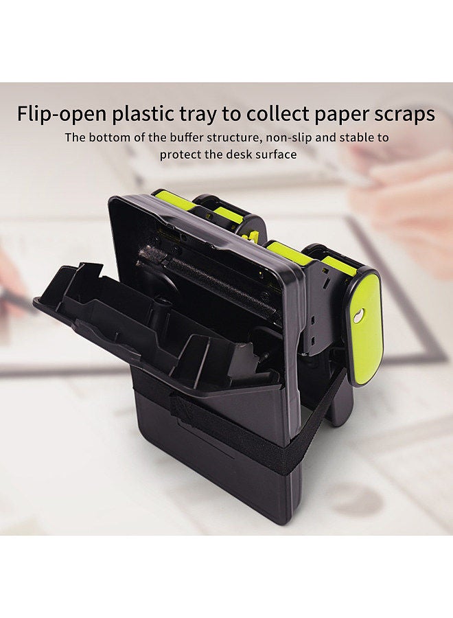 Kw-trio 2-Hole Paper Punch Handheld Metal Hole Puncher Adjustable Hole Distance 70mm/80mm 70 Sheet Capacity 6mm for A4/ A3 / A5/ A6 / B4 / B5 / B6 / B7 Notebook Scrapbook Diary Planner  - Image 3