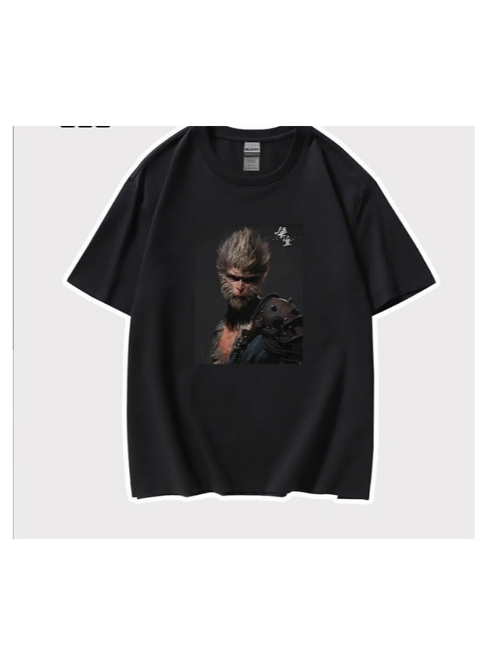 Black Myth Wukong Game Quick Drying Short Sleeved T-shirt for Men And Women