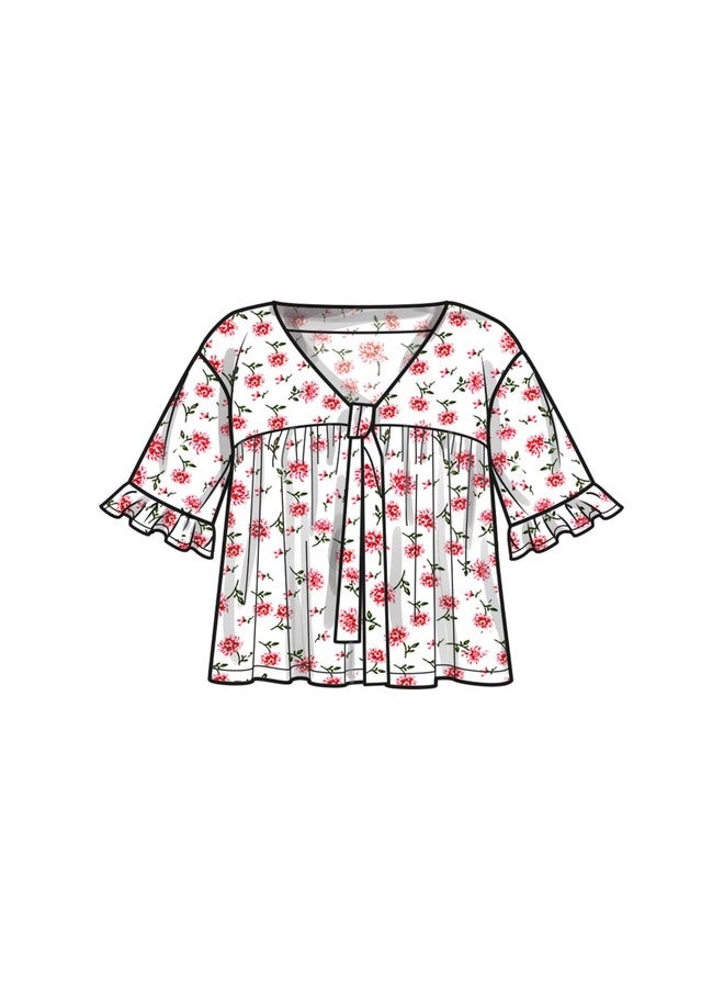 سيمبليسيتي نمط خياطة SIMPLICITY SS9928A قمصان وبناطيل وشورتات نسائية (مقاسات XS-SML-XL-XXL) - Image 5