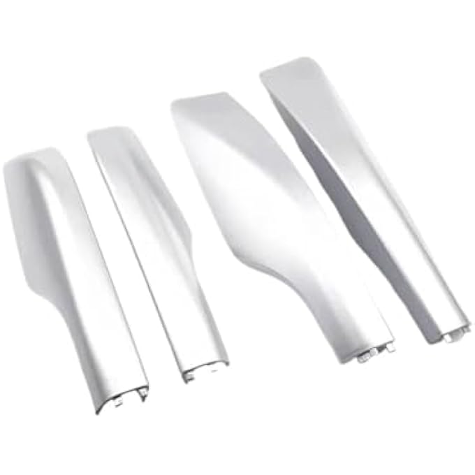 rayihni غطاء حامل الأمتعة السقفي 4 قطع، مناسب لتويوتا، لاند كروزر 200 LC200 VDJ200 UZJ200 2008-2020، غطاء حماية نهاية قضيب السقف (فضي/أسود أمامي يسار) (فضي) - Image 2