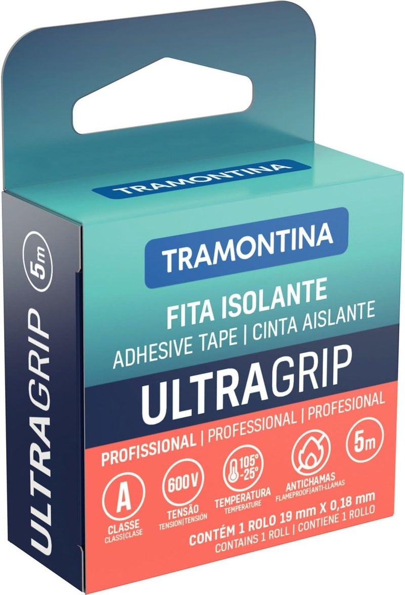 TRAMONTINA شريط كهربائي أسود من ترامونتينا ألترا جريب 5م - Image 2