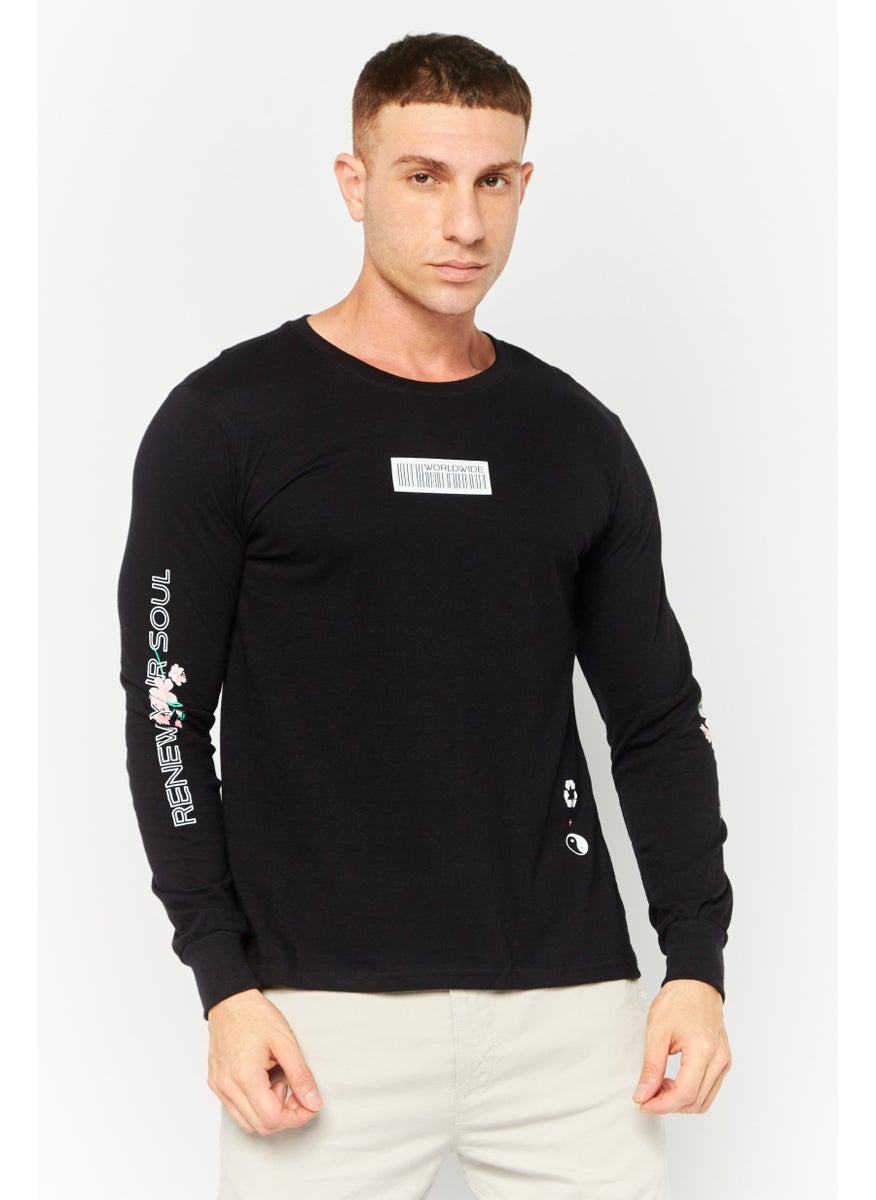 Men Crew Neck Graphic Print Long Sleeves Sweatshirt, Black - pzsku/ZF755CEAA742435E9614CZ/45/_/1737642319/db814f2b-e8d3-4ed2-8892-fbaa780c0f01