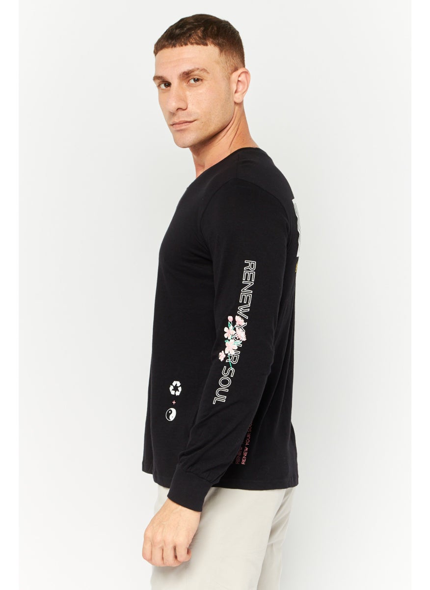 Men Crew Neck Graphic Print Long Sleeves Sweatshirt, Black - pzsku/ZF755CEAA742435E9614CZ/45/_/1737642322/5f2cedb9-e3ff-4801-acdd-cb858b08da20