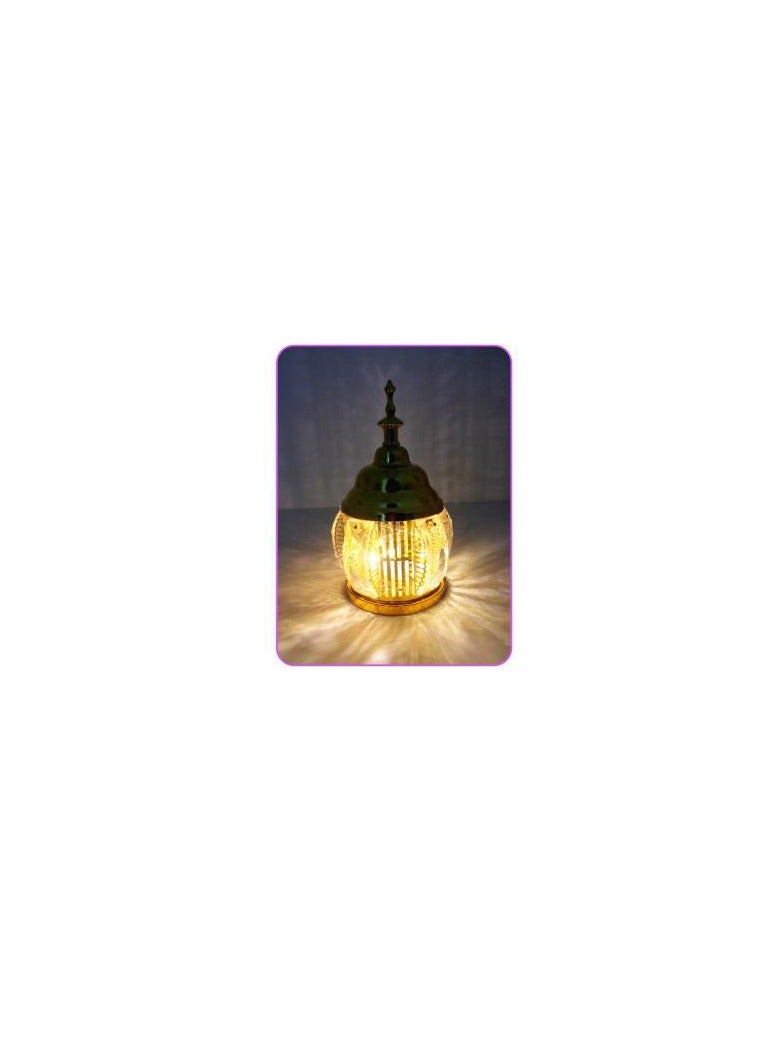 PARTY FUN Metal Lantern With LED 12x20cm of Illuminating Elegance - Image 2