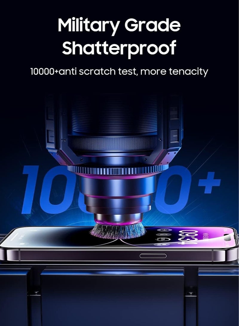 Color Fans iPhone 15 Privacy Screen Protector (2023 Dust-Free Install), Full Coverage Anti Spy Private Tempered Glass Film 9H Hardness, Bubble Free - Image 4