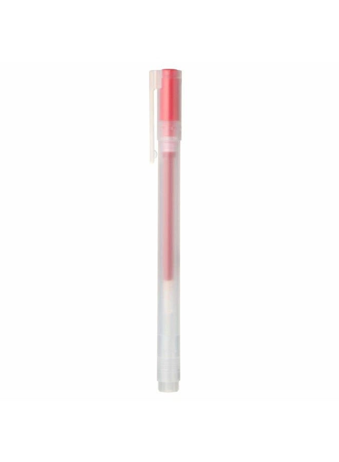 MUJI قلم حبر جل كروي نوع غطاء، أحمر - 0.38 مم - Image 1