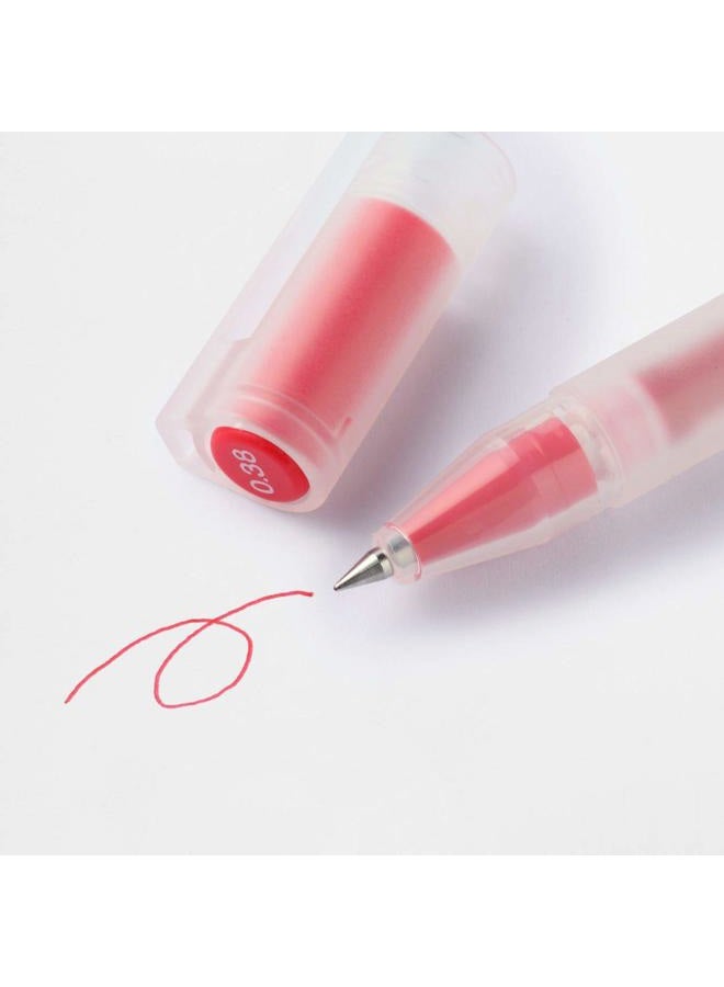MUJI قلم حبر جل كروي نوع غطاء، أحمر - 0.38 مم - Image 2
