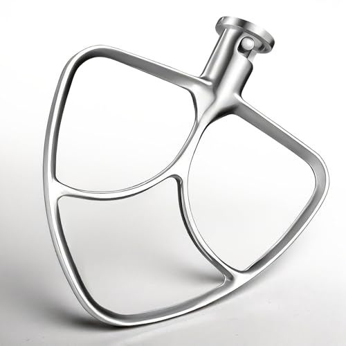 KAROXY Stainless Steel Flat Beater for KitchenAid 4.5 & 5.0 Qt Tilt-Head Mixer, Paddle Attachment for K45SS, Dishwasher Kitchen Aid Paddle Replacement Attachment - Image 1
