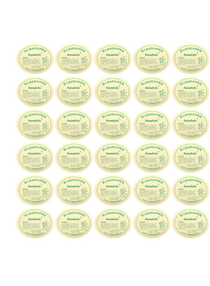 SYOSI ULTNICE 1 Box Bathing Baby Ear Sticker Waterproof Newborns Swimming Earplugs Ear Protector Salon Hairstyle Ear Covers for Hair Dye Shower Bathing (Transparent) - Image 1