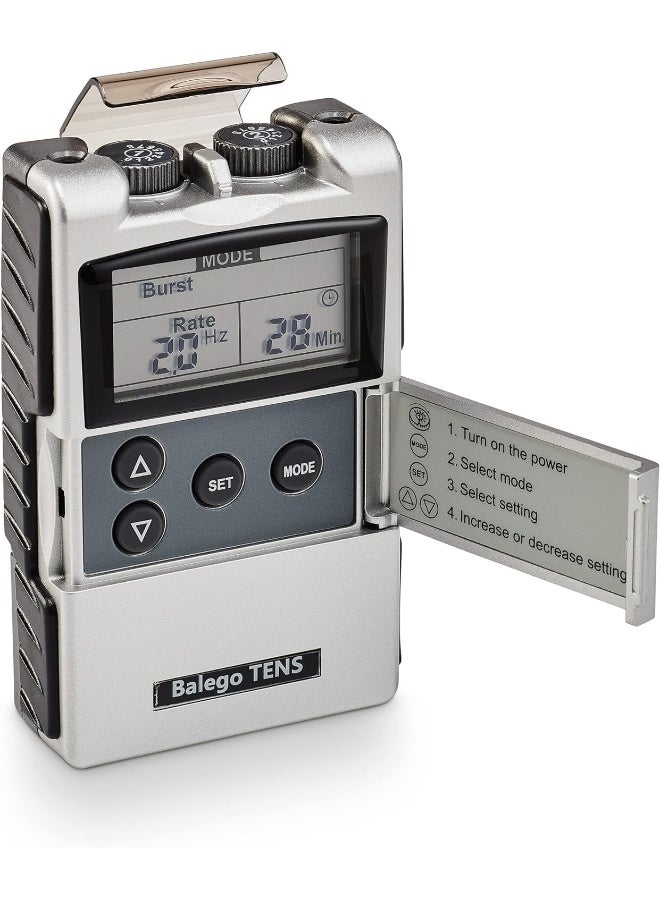 Balego TENS Machine Digital 100mA Edition with Kit, Placement Chart and 5 Therapy Modes for Pain Relief - Image 2