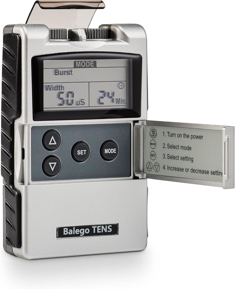 Balego TENS Machine Digital 100mA Edition with Kit, Placement Chart and 5 Therapy Modes for Pain Relief - Image 3