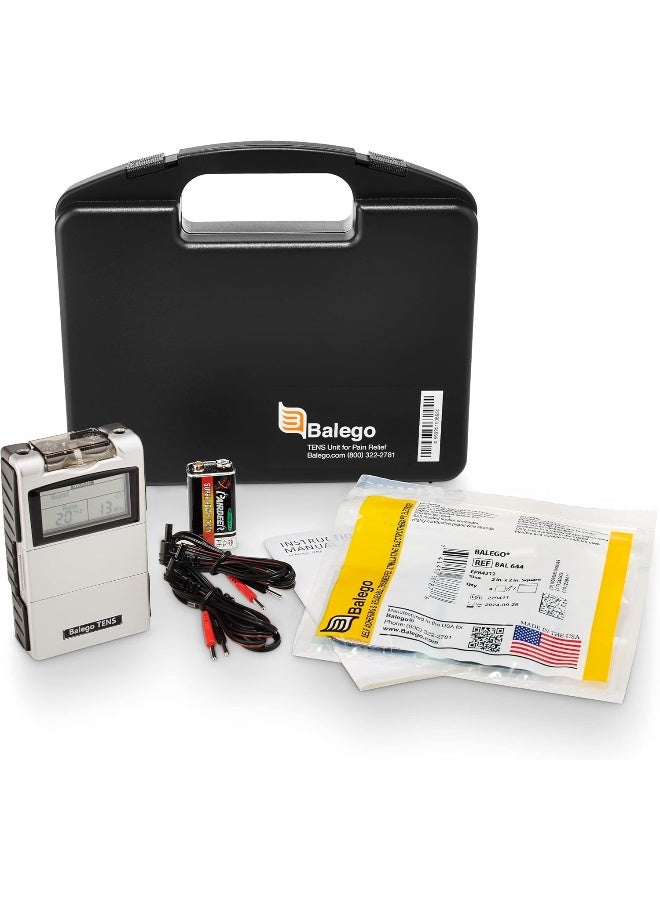 Balego TENS Machine Digital 100mA Edition with Kit, Placement Chart and 5 Therapy Modes for Pain Relief - Image 1