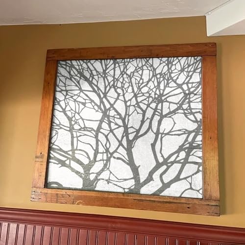Yhliua Tree Leaf Vine Stencils for Painting on Wood, Large Bird Branches Stencils for Crafts Reusable Wood Burning Drawing Art Paint Stencil and Patterns for Wall Furniture Canvas (Tree) - Image 4