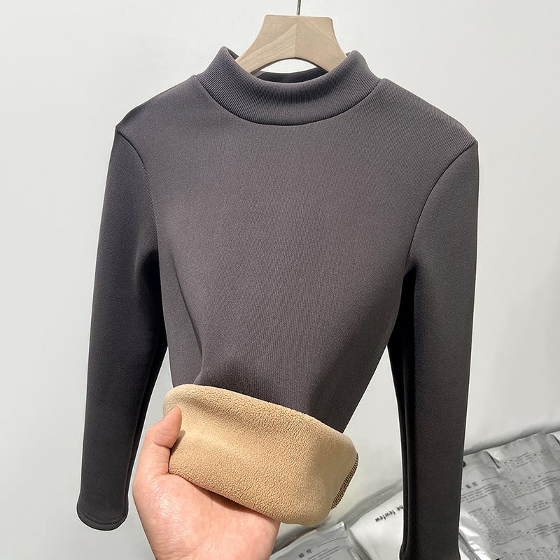 Half-Turtleneck Thermal Base Layer - Channeled Fleece Lining
