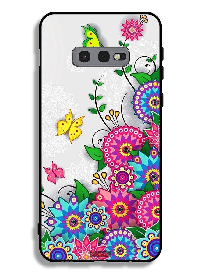 Tolwak Samsung Galaxy S10e Protective Case Cover Mandala Flowers - Image 2