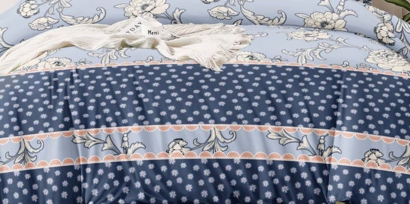 VIVEA RESERVE Supersoft Microfiber Reversible AC Comforter/Duvet/Blanket/Quilt Double Bed - 90" x 100" inch Indigo Colour (Design 1, Comforter ONLY) - Image 3