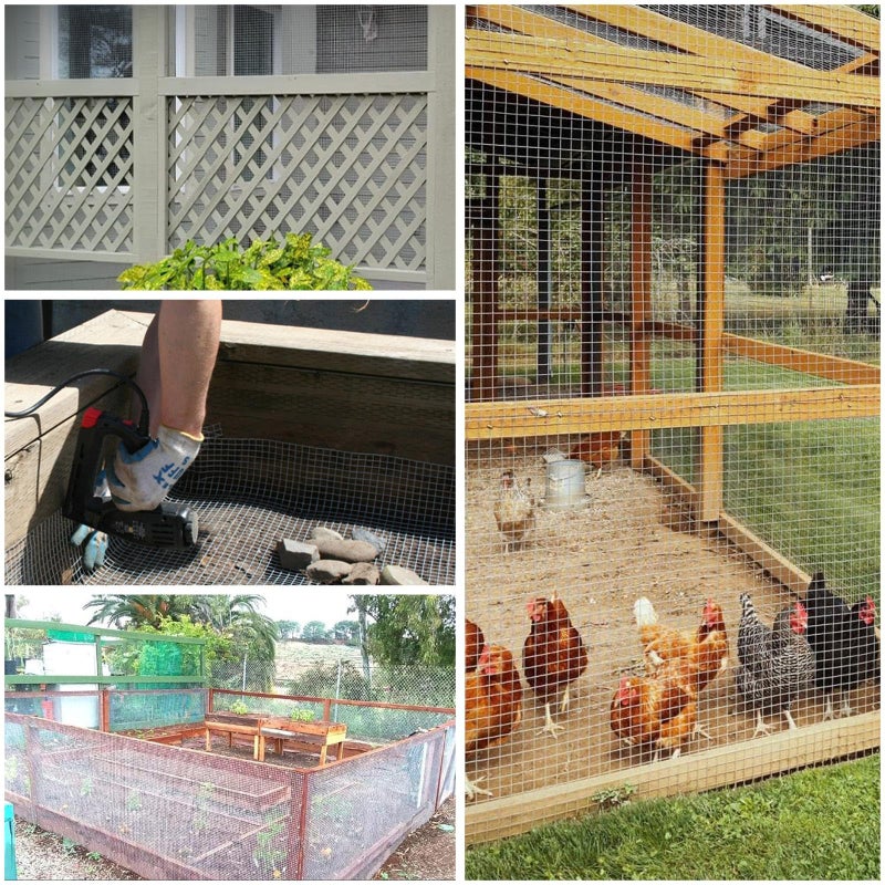 WURJHSONG Hardware Cloth 16'' x 10' 1/2 in Galvanized Wire Mesh Roll (19 GA) Chicken Wire Fence Roll for Chicken Pen/coop Fences, Screen mesh, Rabbit/Snake Fences, Poultry enclosures, Handicraft Making, etc. - Image 5